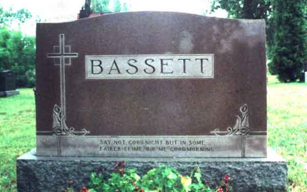 [Basset headstone]